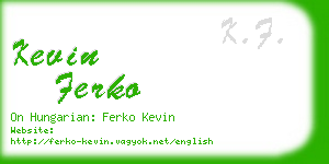 kevin ferko business card